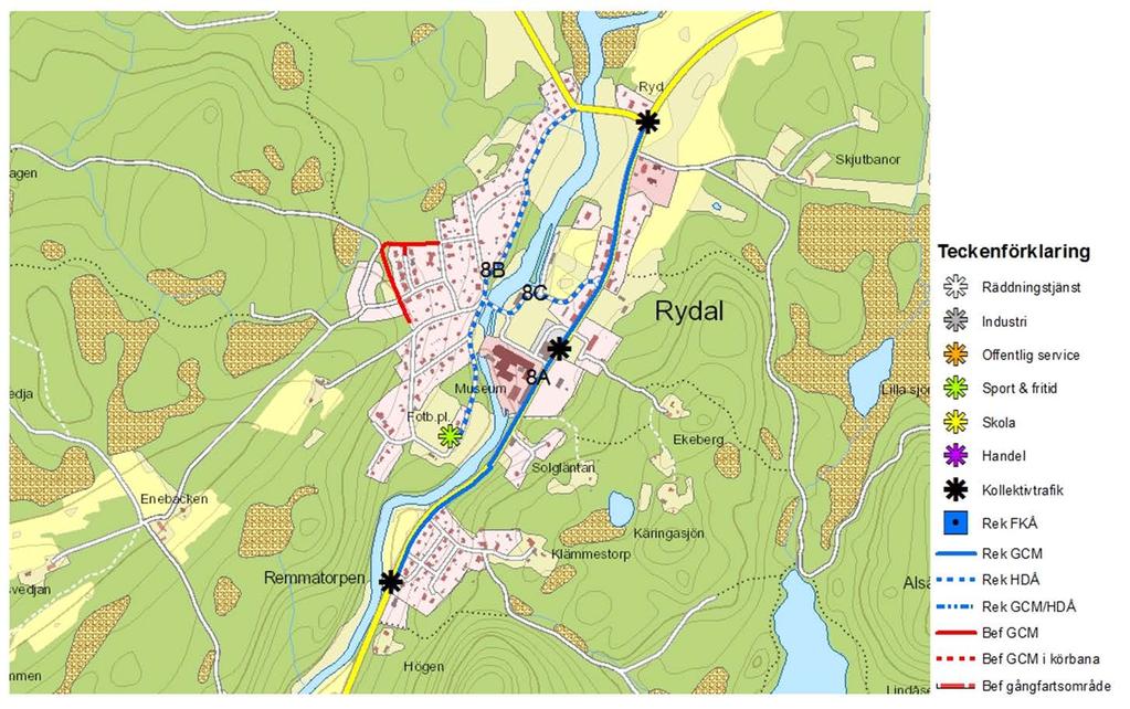 Karta över Rydal med