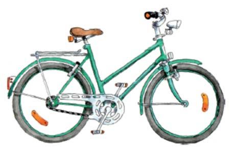 Dessutom ska din cykel vara utrustad med vita eller orangefärgade reflexer på cykelhjulen.