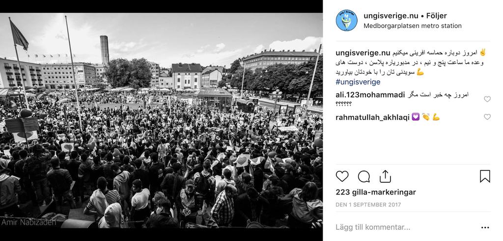 motståndare skrev rasistiska kommentarer: Aha, var tydligen ett riktigt barn där. De enda som jag har sett är de skäggiga (Ung i Sverige 2017).