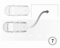 Kör framåt och bakåt enligt instruktionerna samtidigt som du observerar varningarna från parkeringshjälpen tills systemet talar om att manövern är färdig.