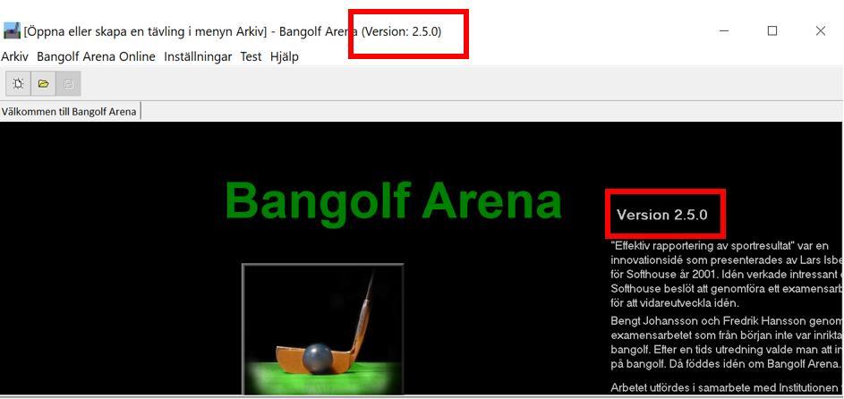 2.8 Så här installerar du Bangolf Arena Hämta hem installationsfilen. Det gör du genom att vänsterklicka på den röda rutan i föregående bild.