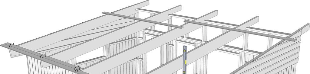 7. Rikta upp takstolar / gavelspets så de är raka.
