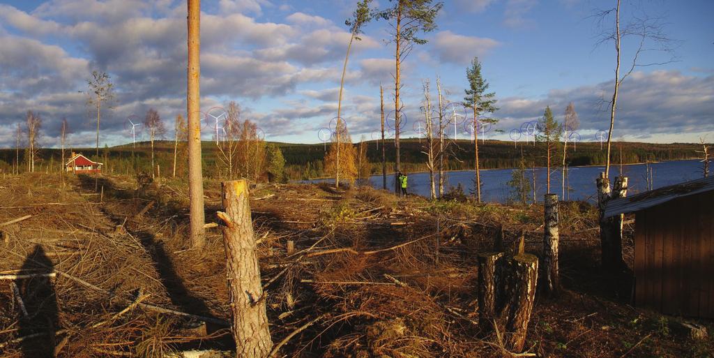 Mobodarna: Fotomontage där vindkraftverken markeras med