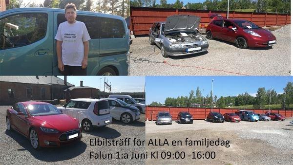 Lördag 1 Juni Elbilsträff Almänheten inbjuds att prata med erfarna elbilister och titta på elbilar Tid: Pris: Lokstallet