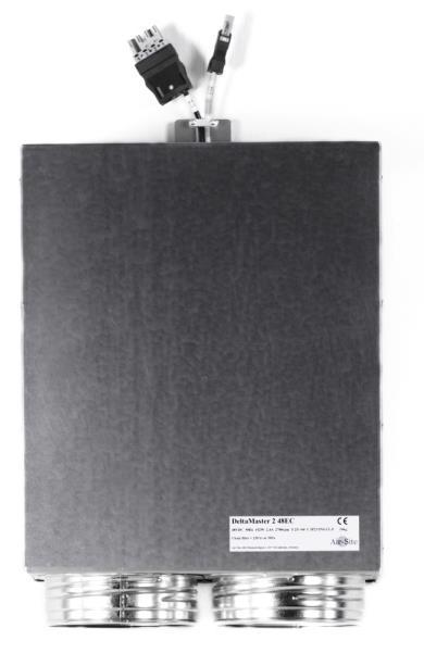 Produktinformation DeltaMaster 2 230EC Produktinformation DeltaMaster 4 230EC Innehåll: Fläkthölje i galvaniserad stålplåt, i olackat eller lackat utförande Ljudisolering EC-fläkt med ytterrotormotor