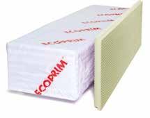 ECOPRIM PAROC XEC 300ggj, Ecoprim källarvägg Skiva av extruderad polystyrencellplast (XPS). Skivan är spårad i längsriktningen på bägge sidor. Utvändig isolering av källarväggar.