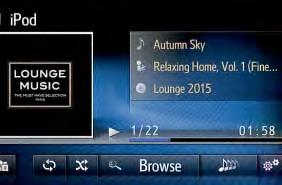 Interiör Styr ditt musiklyssnande via Toyota Touch 2-skärmen.