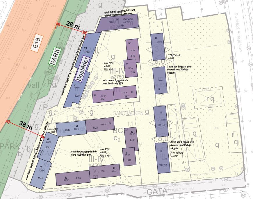 3 Förutsättningar och riskidentifiering Nya flerbostadshus planeras vid Sandbäcken i Karlstad. Området ligger i centrala Karlstad direkt norr om Kasserngatan mellan E18 och Sandbäcksgatan.