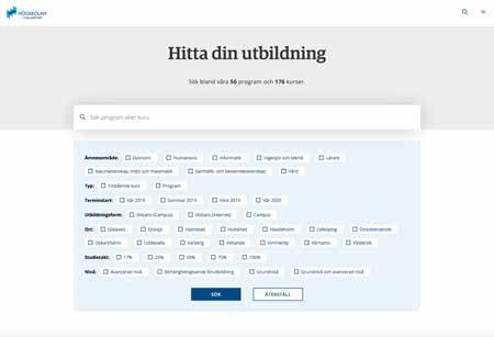 Dessa färger används för att proflera vårt utbildningsutbud i både digitala kanaler och tryck.