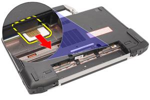 SIM-kort (Subscriber Identity Module) 7 Ta bort SIM-kortet (subscriber identity module). 1.