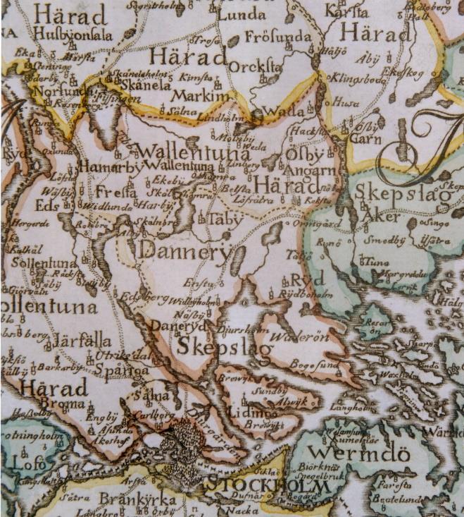 poststämplats i Täby under den första perioden fram till 22 oktober 1885 medan poststationen ännu var förlagd till Ensta Krog. Här visas ett tidigt avstämplat brev Täby 31/10 1877.