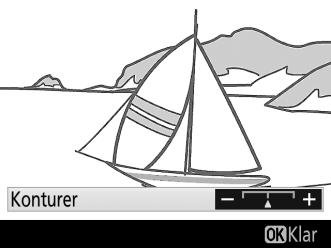 Tillgängliga alternativ i livevisning Inställningar för den valda effekten justeras på livevisningsdisplayen. U Fotoillustration 1 Välj livevisning. Tryck på a-knappen.