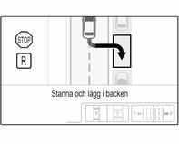 För att upptäcka parkeringsfickor på förarsidan flyttar du blinkersspaken mot förarsidan.