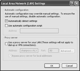 Nätverkets TCP/IP-inställningar Mottagare PC/bärbar dator/läsplatta Nätmask Ethernet 1 192.168.1.10 192.168.1.12 255.255.255.0 Ethernet 2 192.168.2.10 192.168.2.12 255.255.255.0 Inaktivera proxyservrar 1.