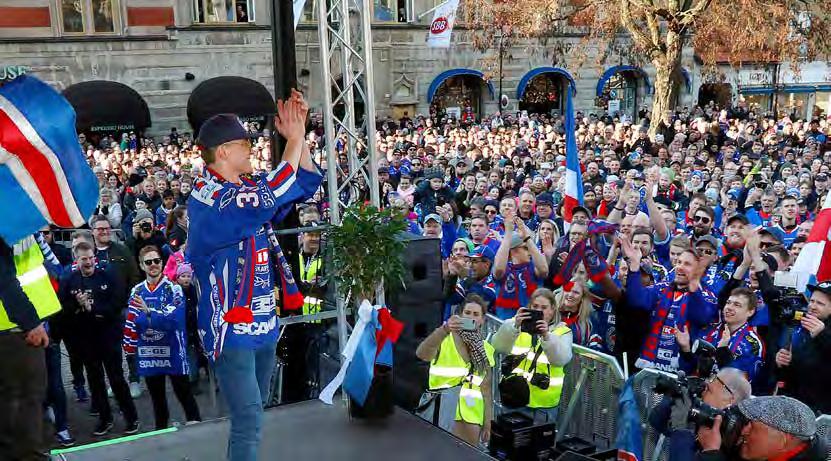 Logga i samband med spelarpresentation på