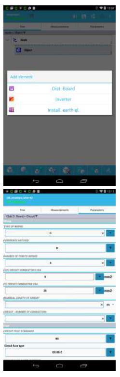 Metrel A 1522 amesm Android 7 4.6.2 Lägga till strukturelement Element kan läggas till genom att använda "Lägg till element" -knappen.