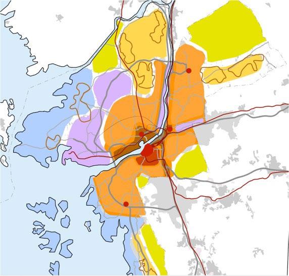 Älvstaden staden Älvstaden utgör en stor del av förnyelseområden i Centrala Göteborg i Översiktsplan för Göteborg (brunmarkerat i kartan).