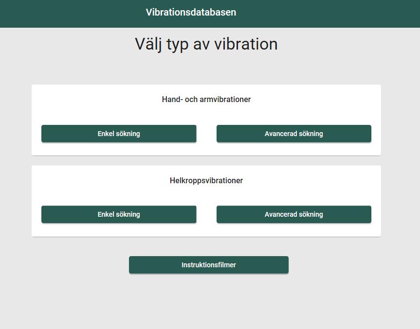 Den nationella vibrationsdatabasen Enkel