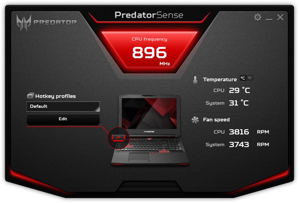 36 - PredatorSense P REDATORS ENSE PredatorSense är en programvara som hjälper dig bli bättre i dina spel genom att du kan registrera makron och tilldela dem till särskilda profiler och/eller