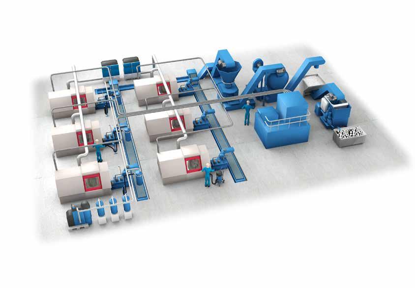 Håll lokalerna rena från metallspån och farlig oljedimma. Nedermans lösningar omfattar system för hantering och bearbetning av metallspån, filtrering av skärvätska och avskiljning av olja/vatten.