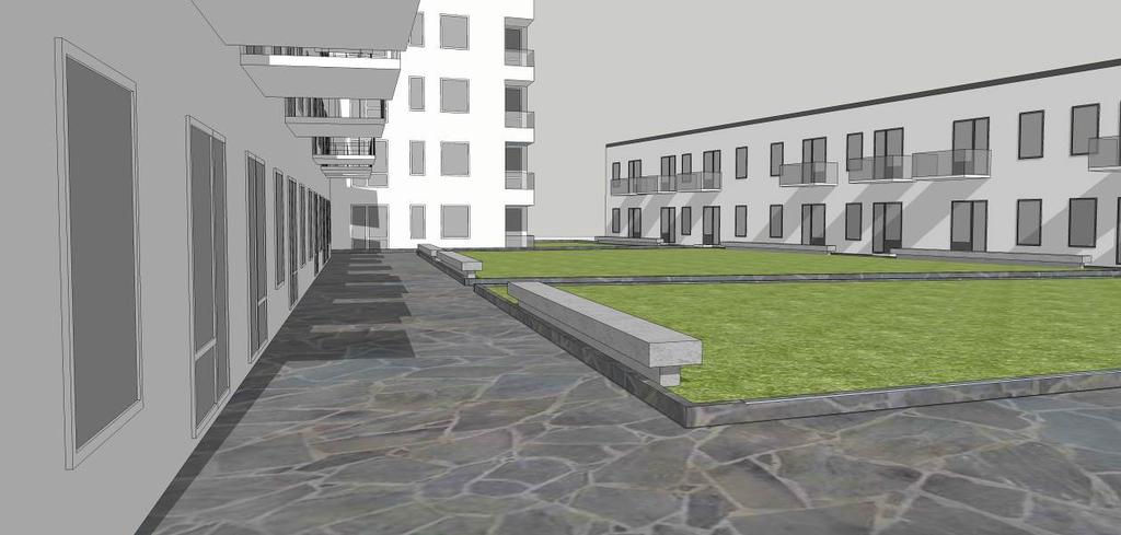 Bjälklaget ska dock vara planterbart så att en bostadsgård kan anläggas ovanpå. Bestämmelsen möjliggör också uppförande av mindre förråds- eller avfallsbyggnader.