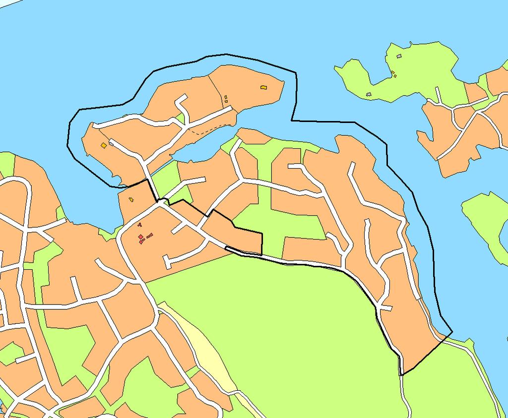 Planområdets läge Areal Planområdets totala areal är ca 76 hektar, varav ca 18 hektar utgörs av vattenområde. Vattenområden, dvs. en del av Höggarnsfjärden och Velamsundsviken ingår i planområdet.