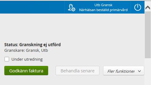 9) Läs eventuella kommentarer om fakturan och lämna eventuellt en egen kommentar i mitten av sidan.