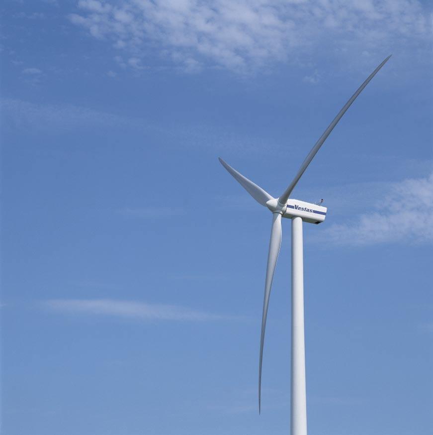 Nyskapande rotorbladsteknik Optimal effektivitet OptiSpeed *-generatorn i vindkraftverken V90-1,8 MW och V90-2,0 MW är modifierade varianter av generatorn i Vestas framgångsrika vindkraftverk V80.