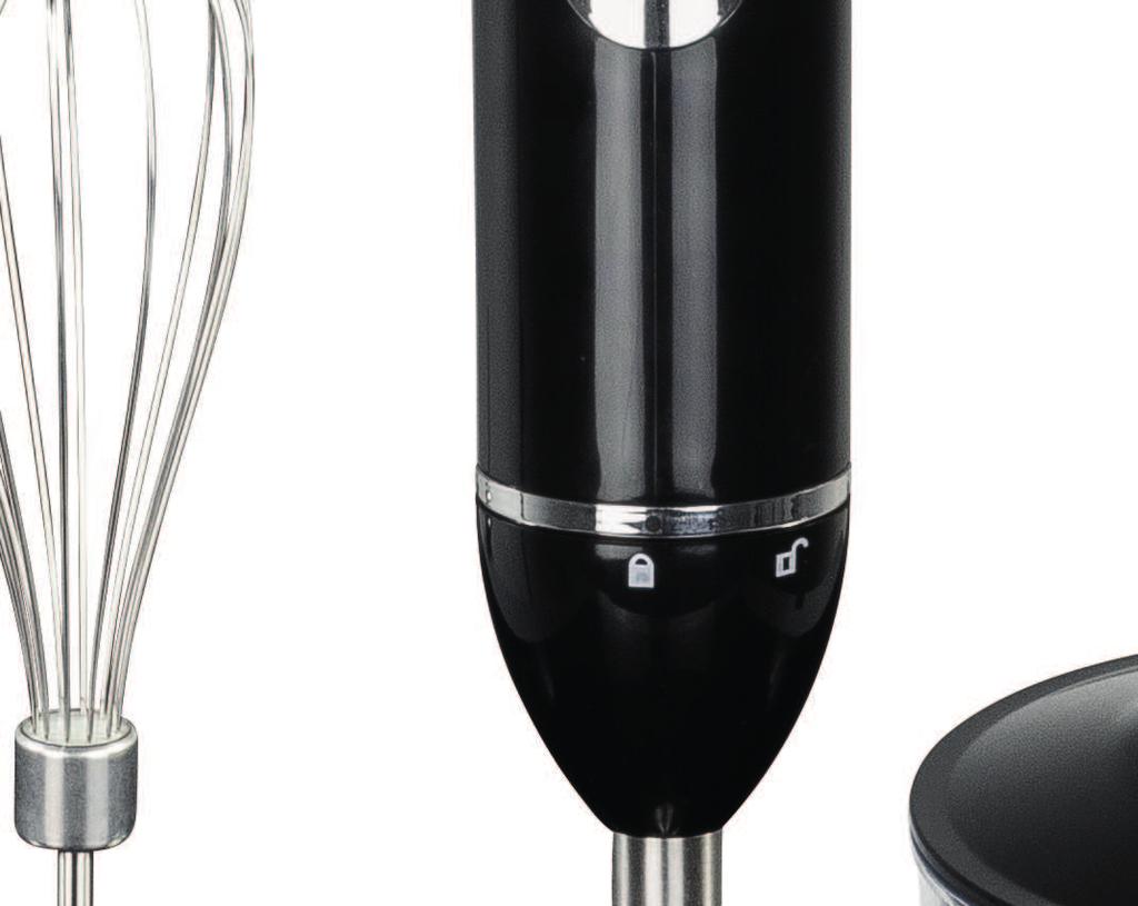 EN User Manual 4. 5. Product information 1. Motor unit 2. Chopping bowl 3. Blender stick 4. Measuring jar 5. Whisk Usage 1. 3. 2. Setting speed on the motor unit Press switch "I" for normal speed.
