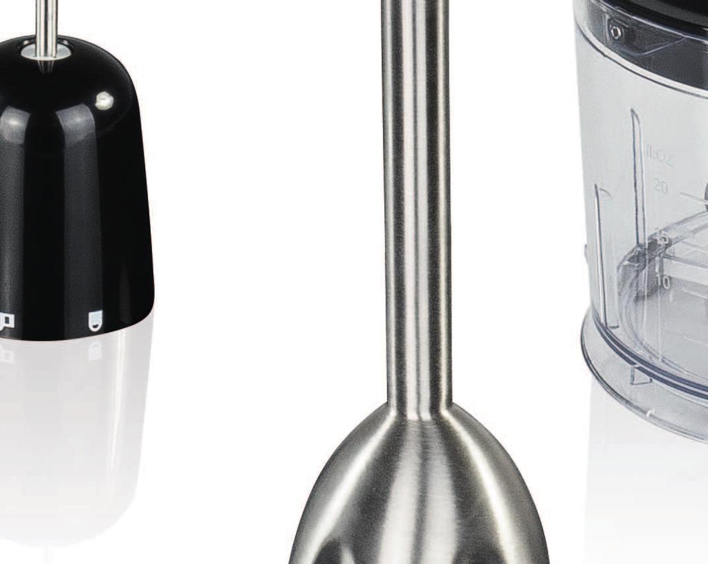 Hand blender The hand blender is suited for preparing dips, sauces, soups, mixing, crushing ice, milkshakes, mayonnaise and baby food. Turn the blender stick on the motor unit until it locks.