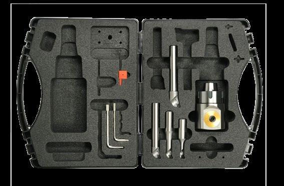 Finbearbetning SpinTools Enskärigt ursvarvningshuvud ER32 Set avsedd för Ø 3,0 88,1 mm Leveransinnehåll Ø 9,75 30,1 mm med invändig skärvätsketillförsel 1 väska 1 svarvhuvud med ett skär (62332732) 4