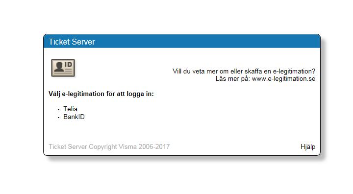 Välj Inloggning med e-legitimation, längre ned på sidan Välj ett