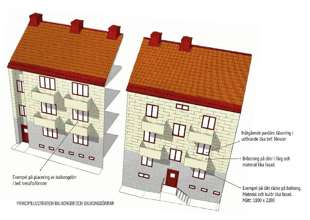 ÅTGÄRDSFÖRSLAG Björg Form & Arkitektur har gjort en balkongutredning för brf Betel och i denna dragit upp riktlinjer för hur balkonger bör