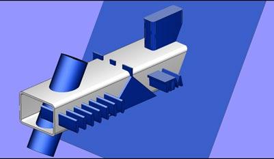 Programvaran består av tre moduler: 3D-design Teknikutveckling Produktionsstyrning Teknikutveckling Efter konstruktionen av arbetsstycket skapar programvaran automatiskt en passande skärprocess,