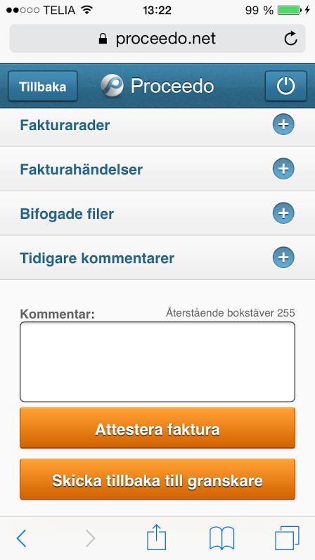 Alla livsmedelsbeställningar måste kontrolleras under jan-mars 2017 då funktionen ej förattest är utvecklad än (att kunna beställa livsmedel attestlöst). Klicka på rutan som heter Fakturor.