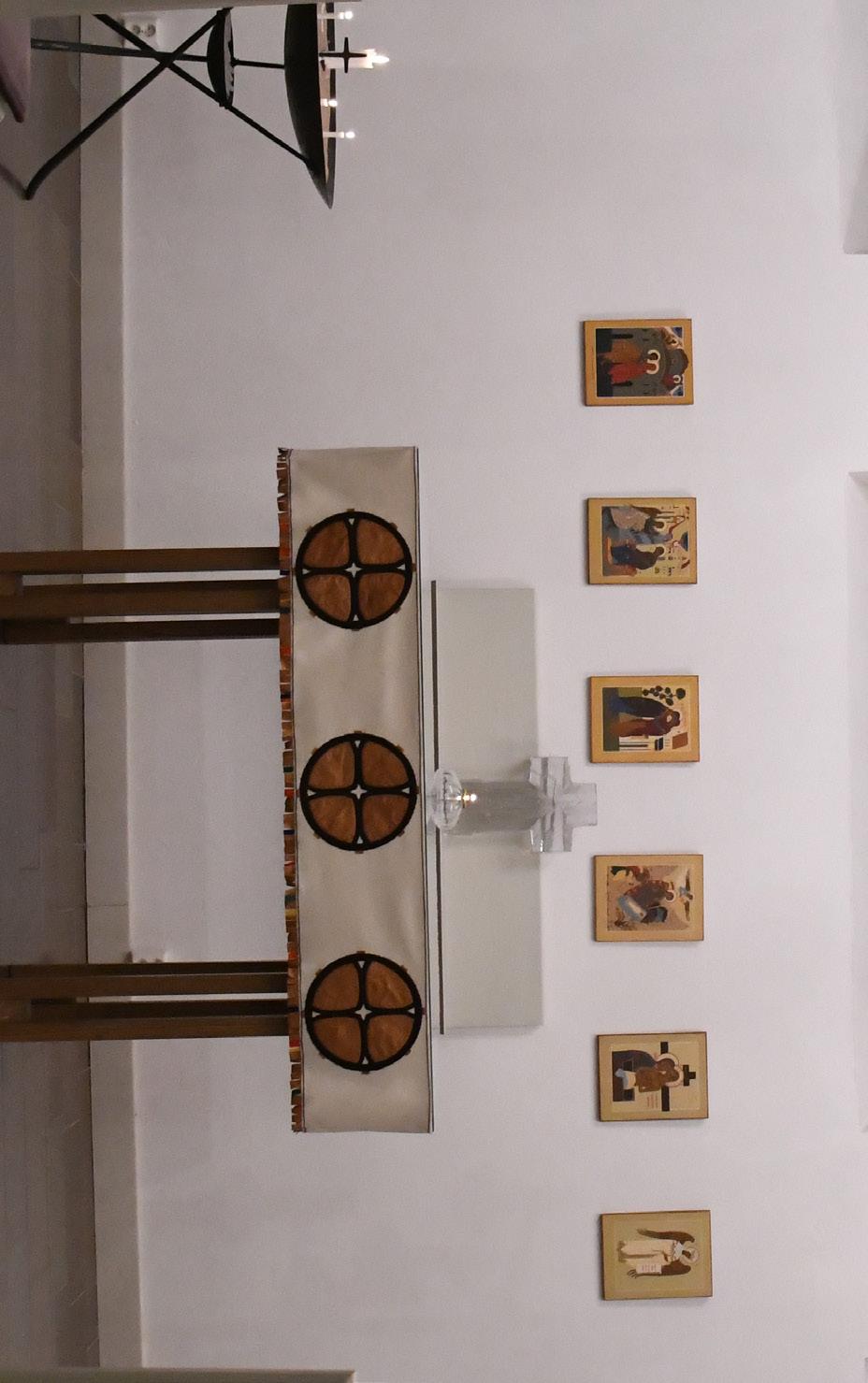 Samiskt hantverk smyckar Mariakapellet När jag blev tillfrågad om uppdraget att göra ett ett samiskt altarbrun till Härnösand domkyrka och Mariakapellet fick