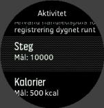 När du ställer in ditt stegmål så definierar du det totala antalet steg för dagen.