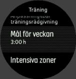 VARNING: Klockan kan inte avgöra om du har en skada. Följ doktorns rekommendationer för hur du ska återhämta dig från skadan innan du följer träningsplanen i din klocka.