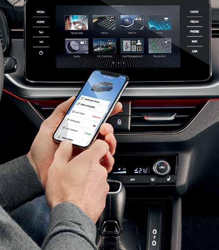 Connectivity 24 ŠKODA CONNECT: TA MED DIG ONLINE-VÄRLDEN Håll dig uppkopplad, var du än befinner dig.