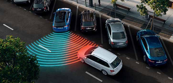 REAR TRAFFIC ALERT Den här assistenten ingår i Side Assist-systemet och hjälper dig att backa ut säkert från en