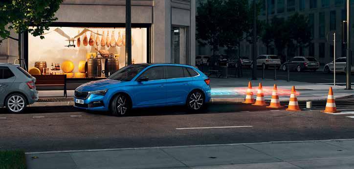 MANOEUVRE ASSIST Genom att använda sensorerna i Park Assist ger det här systemet skydd mot hinder inom köravstånd från bilen