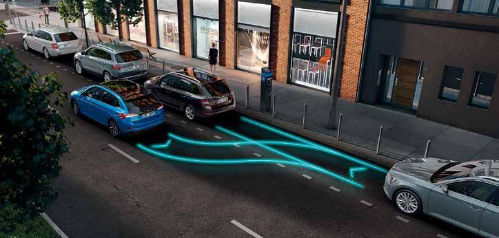 PARK ASSIST Låt parkeringsassistenten eliminera problemen med att parkera i trånga utrymmen.