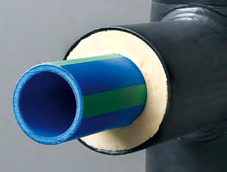 Faser lager blue pipe ti PEHD lager PUR lager Blue pipe ti Kulvertrör för värme och kyla. Blue pipe ti är förisolerat med PUR (polyuretan) skum och har ett ytterrör i PEHD (polyeten).