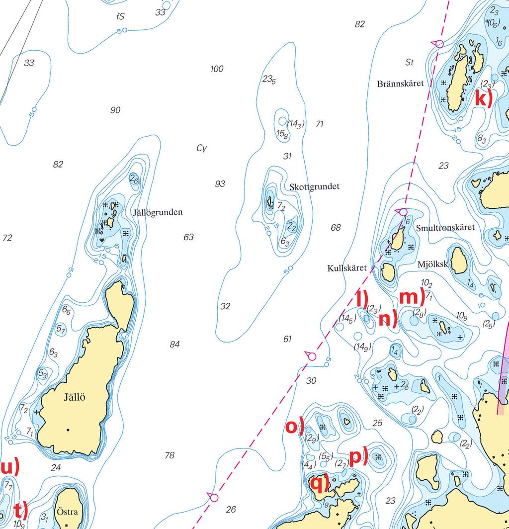 8 V om Harö / W of Harö Sjöfartsverket, Norrköping. * 7783 (T) Sjökort/Chart: 616, 6162 Sverige. Norra Östersjön. Mysingen. O om Vitsgarn. Äggskäret. Mätutrustning tillfälligt utplacerad.