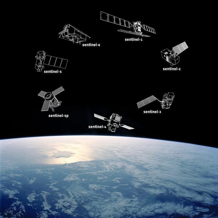 Sentinel-satelliterna (vaktposter) Havsnivå, oceanografi, klimat Is, oljespill, översvämningar mm 5 400 m upplösning Vegetation,