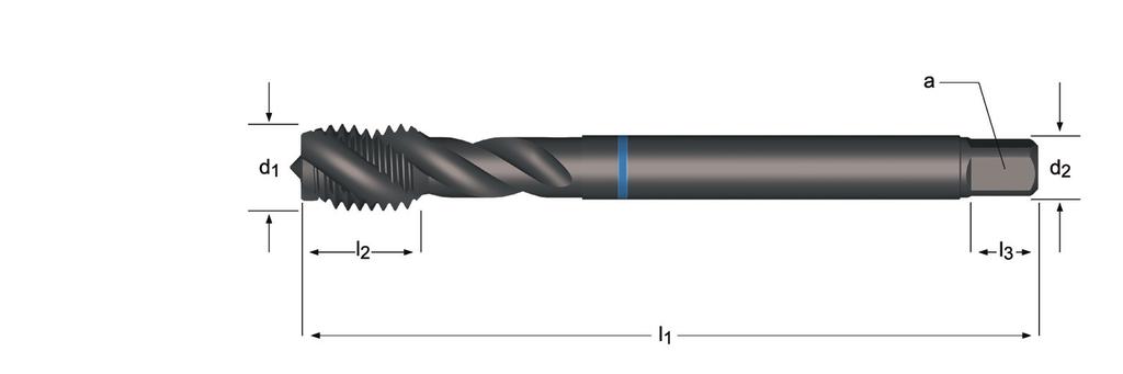 E383 E383 MF Maskintapp spiralspår 40⁰, Blå Shark MF Konekierretapit, Lastua nostavat urat40⁰, Sininen Shark MF Machine Tap Spiral Flute 40º, Blue Shark MF Maschi a macchina Scanalature elicoidali