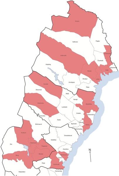 7 (16) Figur 1. Spridning av NT-utvecklare i landet. I markerade lägeskommuner finns en eller flera NTutvecklare. 2.