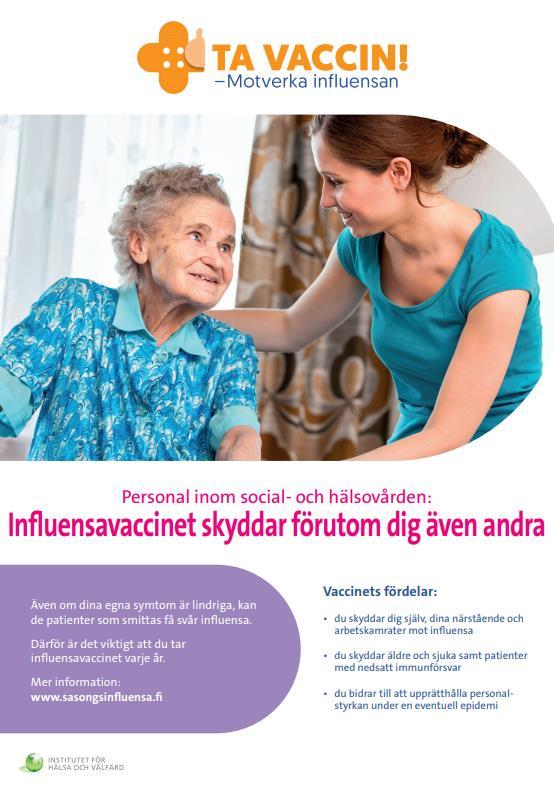 Till slut (1/2) vaccinationstäckningen i hela populationen av Finland är hög att stifta lag om hälsopersonalens vaccinationer är inte enkelt och man