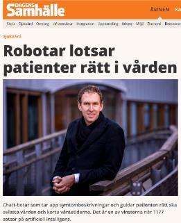 patientkommunikationsplattform och systemstöd för digitala vårdkedjor Plattformen kretsar kring den