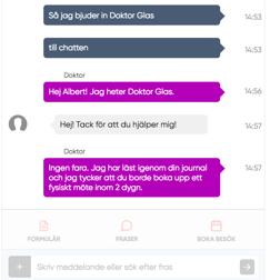 egenvård Digitala vårdmöten med synk chat, asynk chat, video eller